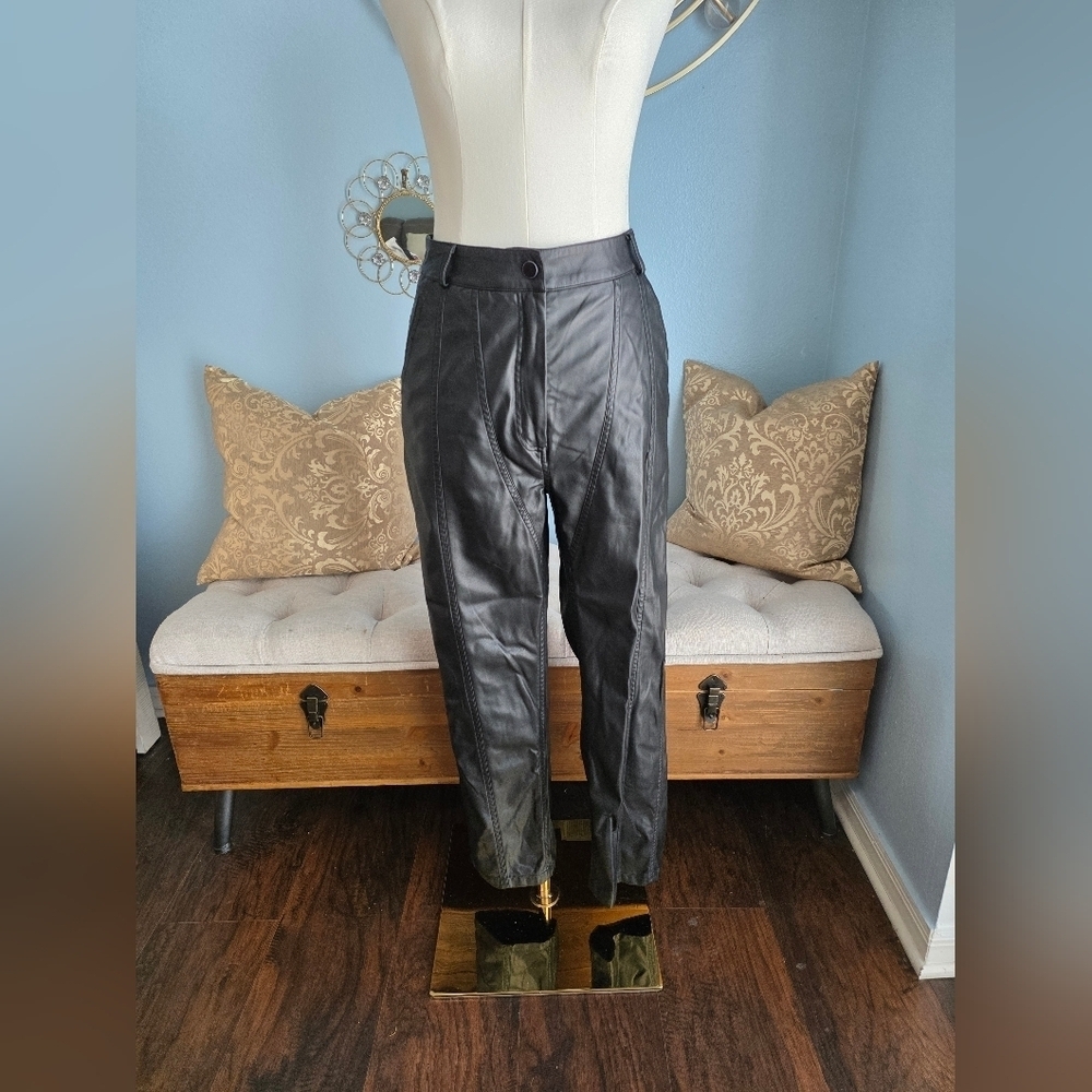 Atlein Vegan Leather Pants - Picture 3 of 5